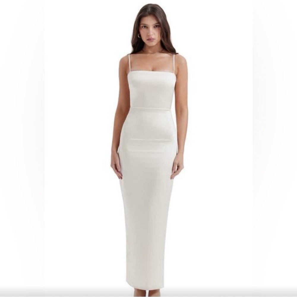 HOUSE OF CB Costanza Vintage Cream Maxi Dress Brand New